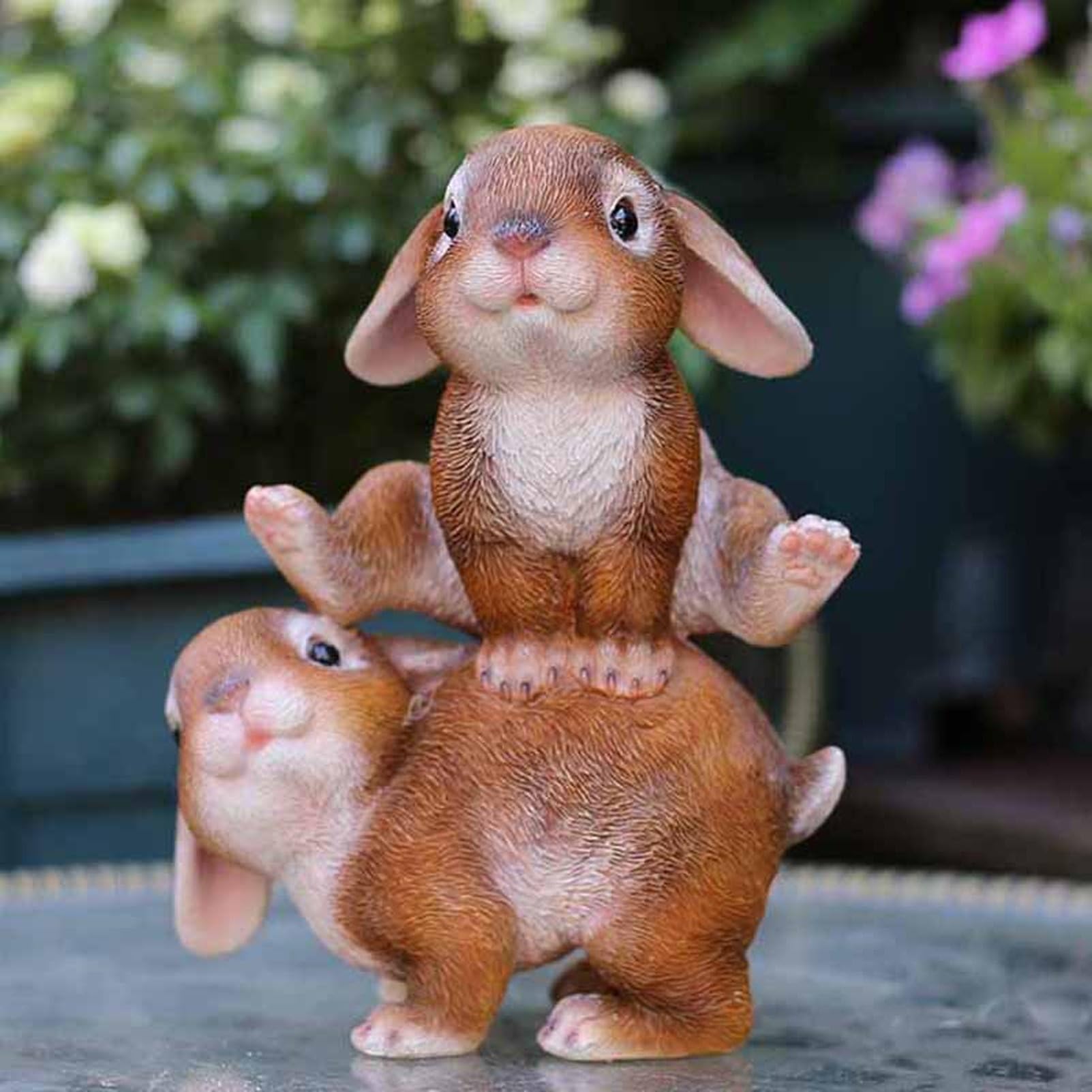 Amazon.co.jp: 置き物 ウサギ うさぎ置物ガーデニング タイプ F